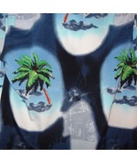 Aloha Hawaiian Shirt Box Office Island Size Medium Palm Trees Junior Men... - $22.56