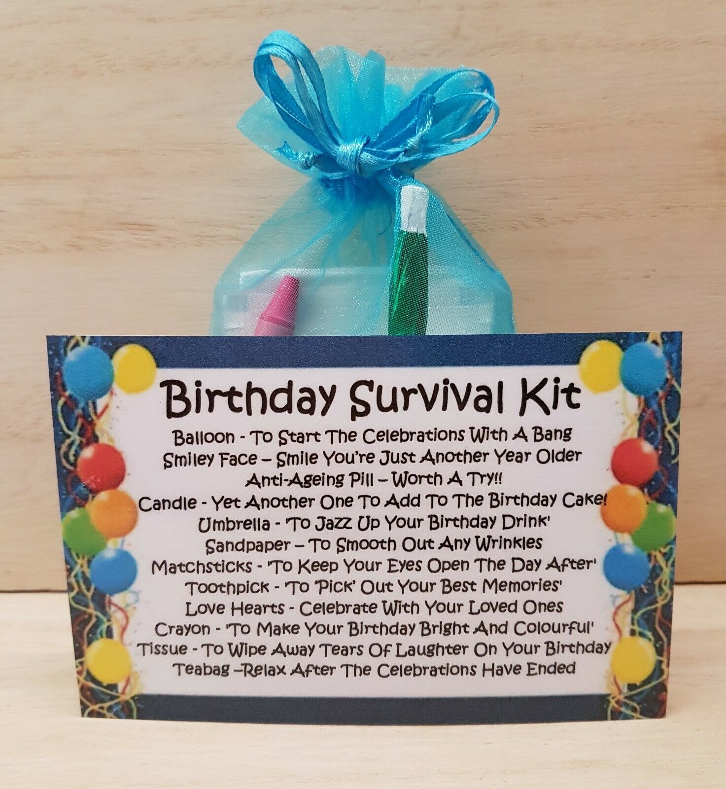 Th Birthday Survival Kit Unique Novelty Gift Ideal Alternative To A ...