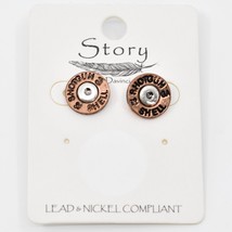 Story by Davinci Faux Mock 12G Shotgun Shell Fashion Jewelry Stud Earrings - $8.90
