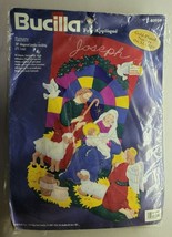 Vtg NIP Bucilla Felt Applique Christmas Stocking Kit Nativity 83959 1998... - $59.40