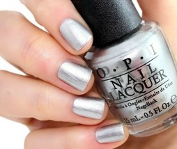OPI 50 Shades of Grey ~MY SILK TIE~ Silky Silver Shimmer Nail Polish Lacquer F74 - $8.44