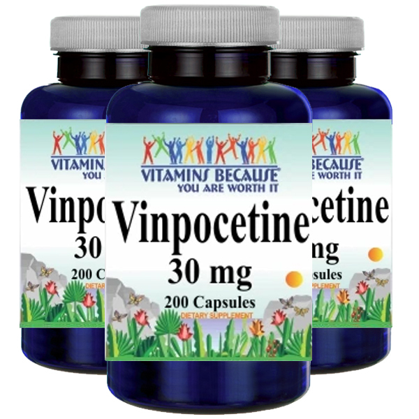 Vinpocetine 30 mg 3X200 Capsules Maximum Strength