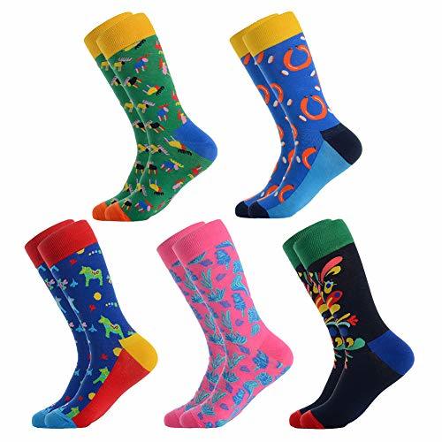 Dress Socks for Men & Women,Colorful Funny Crazy Novelty Fun Dress ...