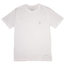 Polo Ralph Lauren Kid&#39;s White - Light Blue Pony Round Neck S/S T-Shirt (... - $12.24