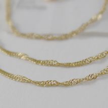 18K YELLOW GOLD MINI SINGAPORE BRAID ROPE CHAIN 20 INCHES, 1 MM, MADE IN ITALY image 3