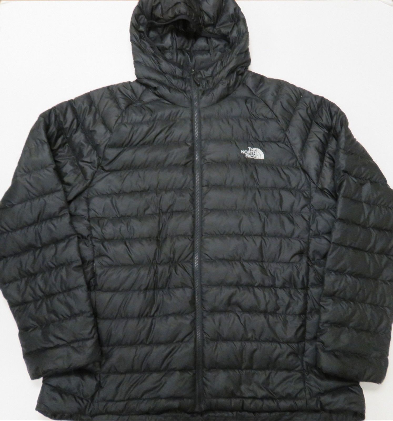 The North Face Trevail Hoodie Jacket Goose Down Black Mens XXL Puffer ...