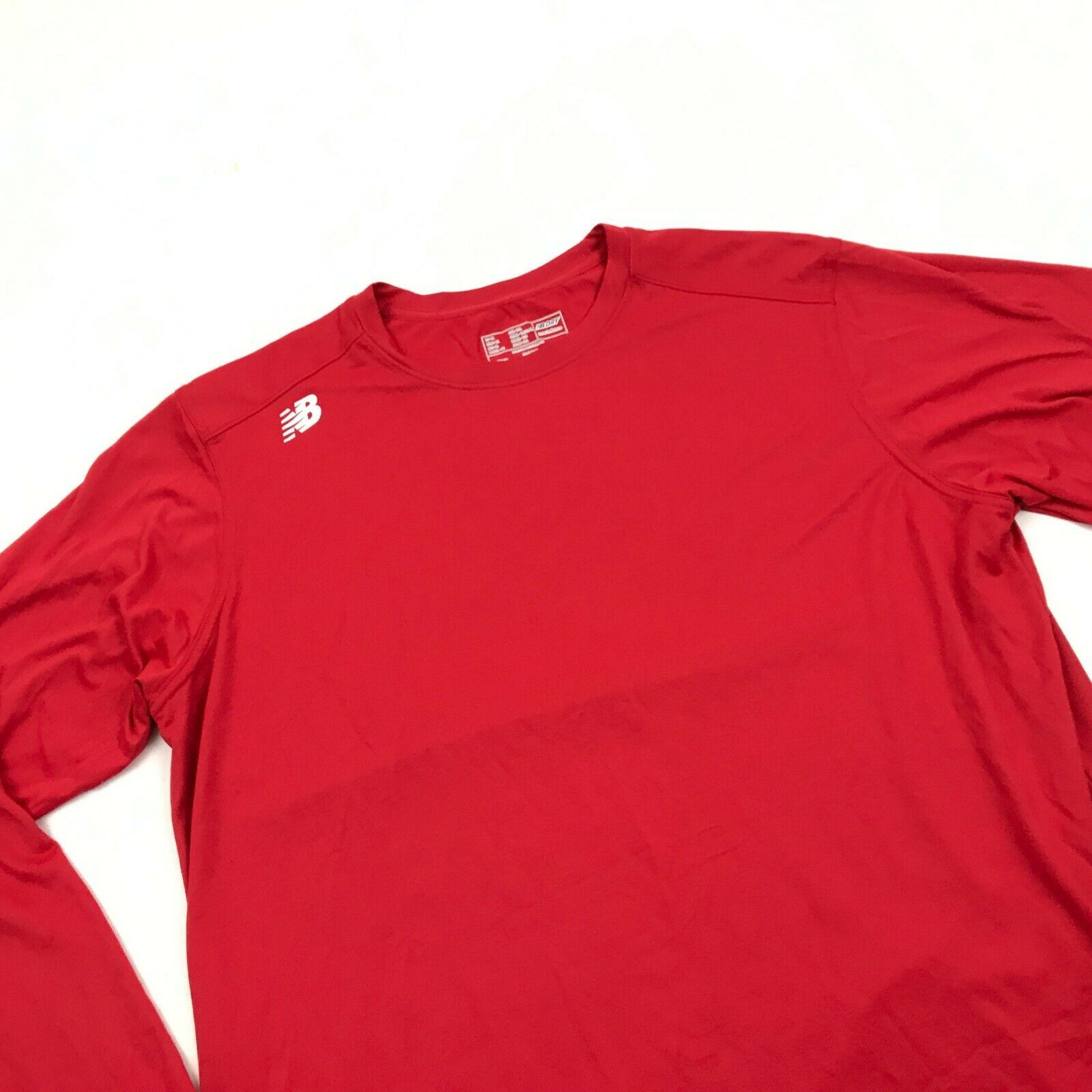 New Balance NB Dry Fit Shirt Men Size XL Extra Large Red Long Sleeve ...