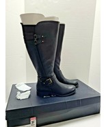  Naturalizer Jackie Black Leather Wide Calf Boot Ladies 6.5 M - $43.65