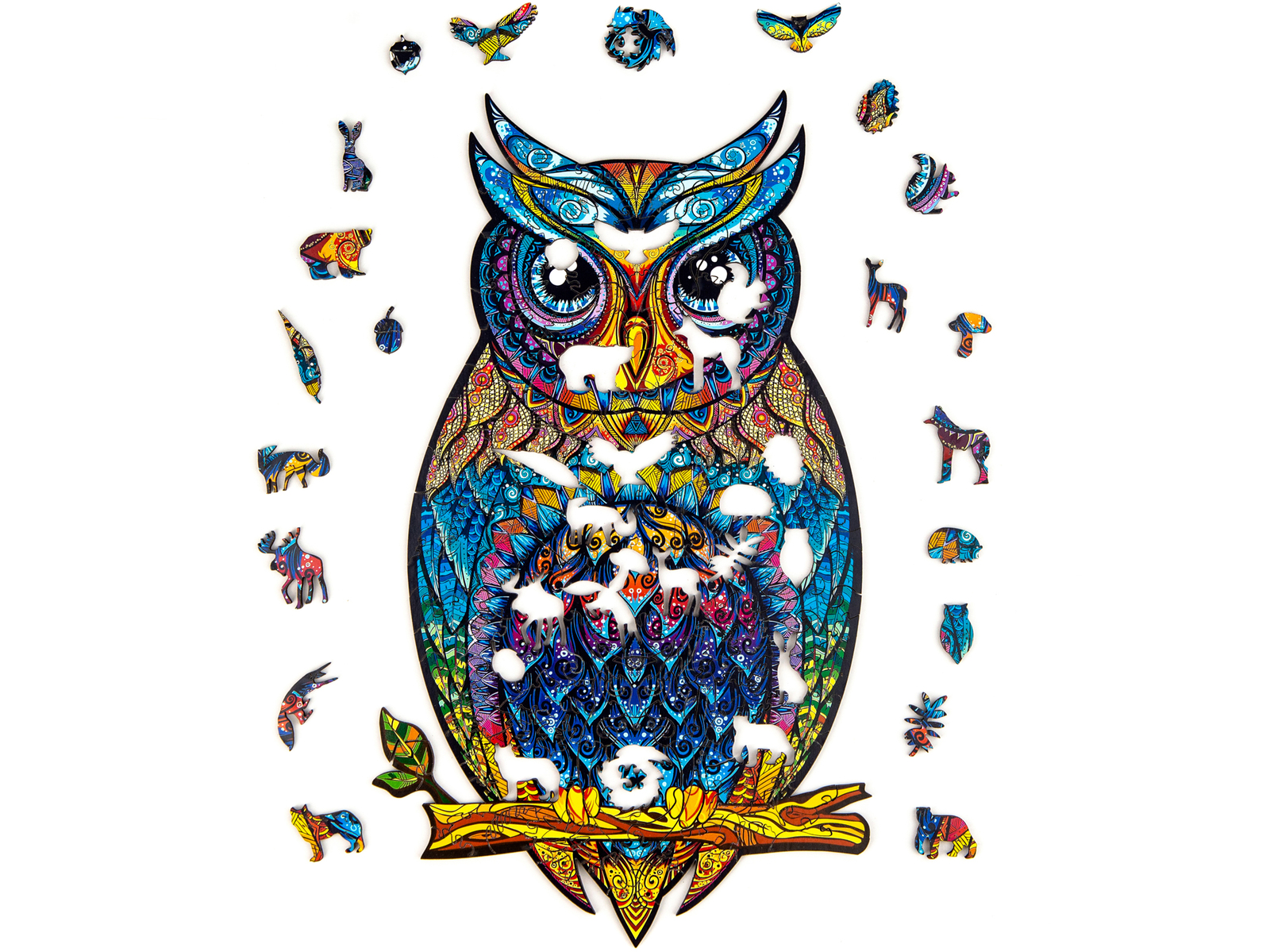 Unidragon Wooden Jigsaw Puzzles "Charming Owl" Wooden Puzzles for