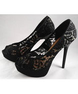 MX No 6 Allure Woman’s High Heel Stiletto Shoes Pumps Black Lace Size 6 ½ - $49.00