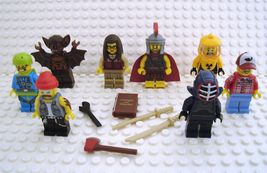LEGO Minifigure Series Lot of 8 Roman Soldier, Librarian, Hazmat Guy, Me... - $54.95