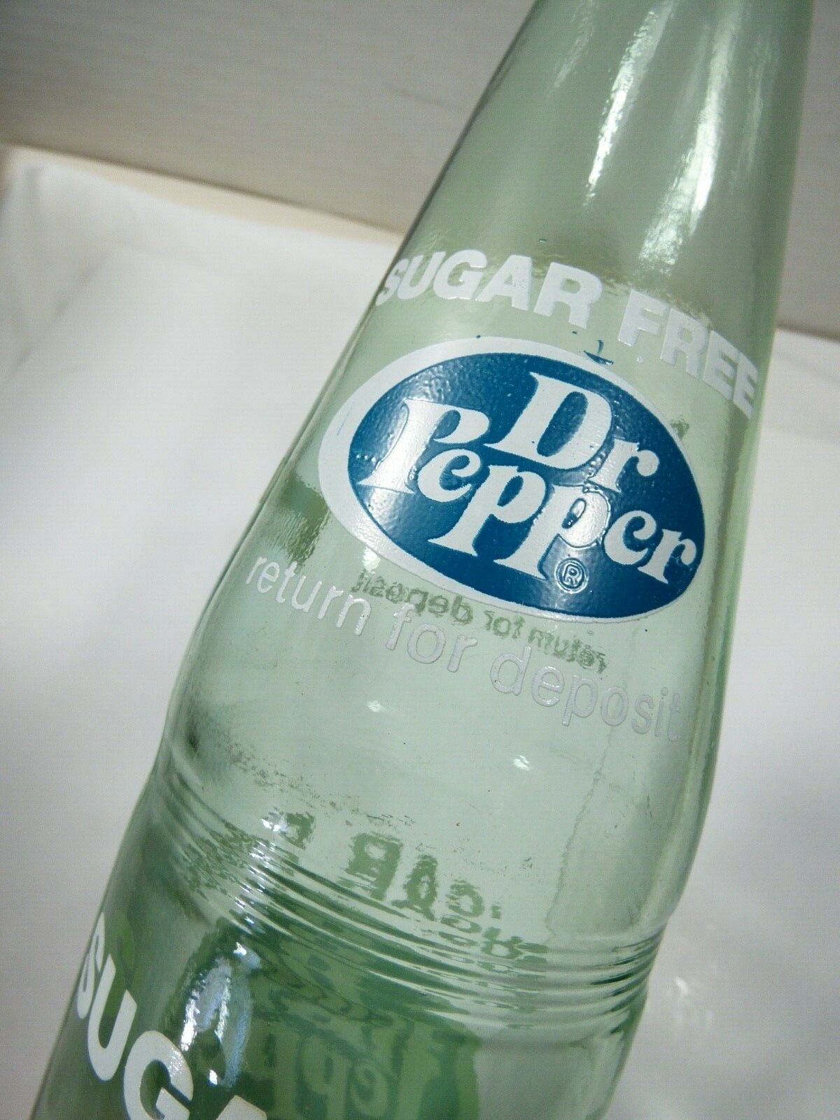 Dr Pepper Blue Label Sugar Free Soda Bottle 16oz. 1978 empty Other