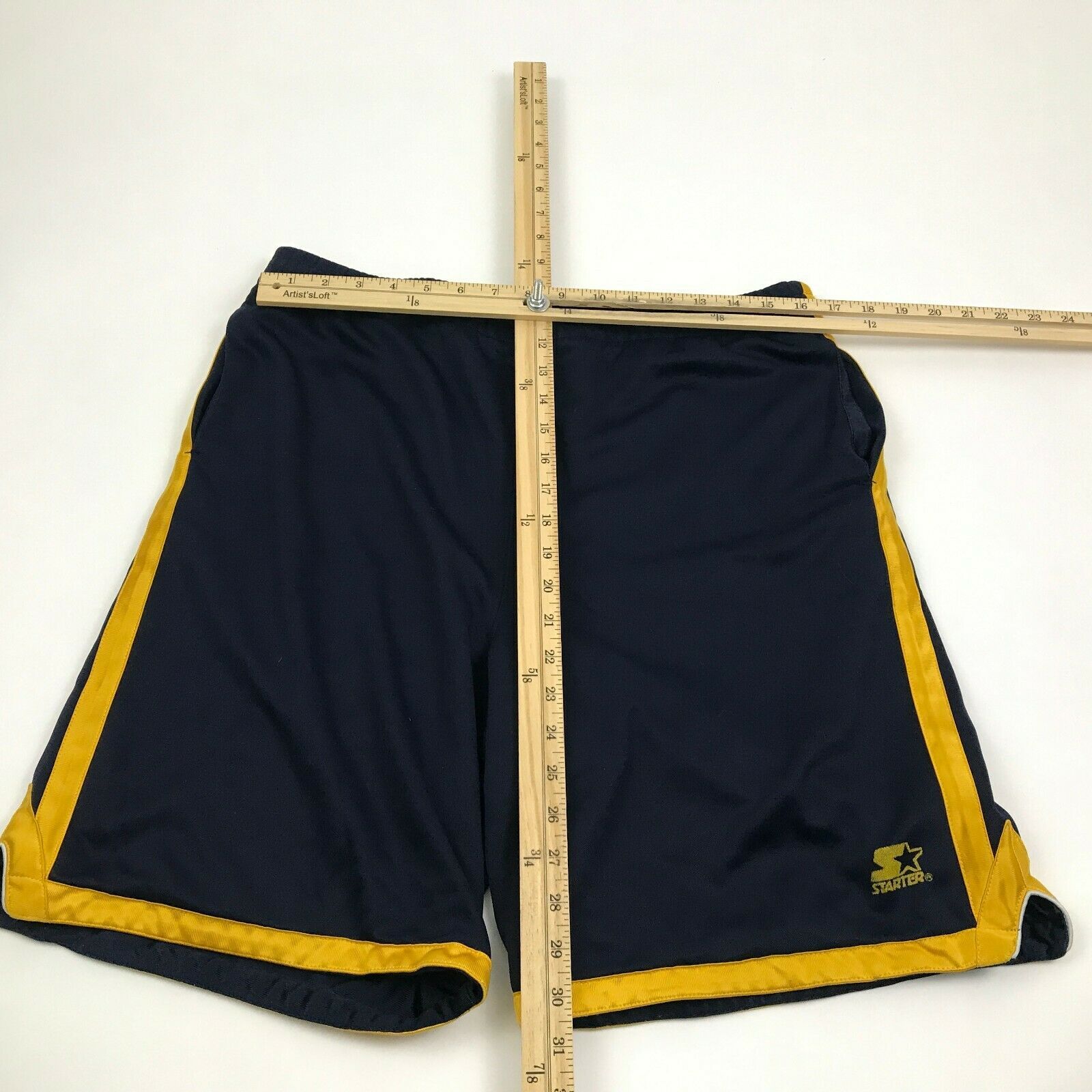 VINTAGE Starter Basketball Shorts Size 34 36 Waist Blue Yellow Gym