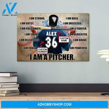 Baseball Pitcher Custom Canvas Prints - $49.99