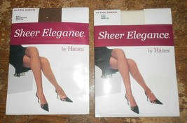 2-lot hanes ultra sheer D size gentlebrown + pearl pantyhose in the pack... - $9.89
