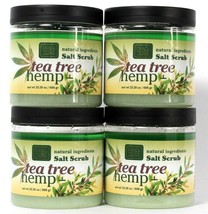 4 Ct Dead Sea Collection Tea Tree Hemp Natural Ingredients Salt Scrub 23.28 Oz