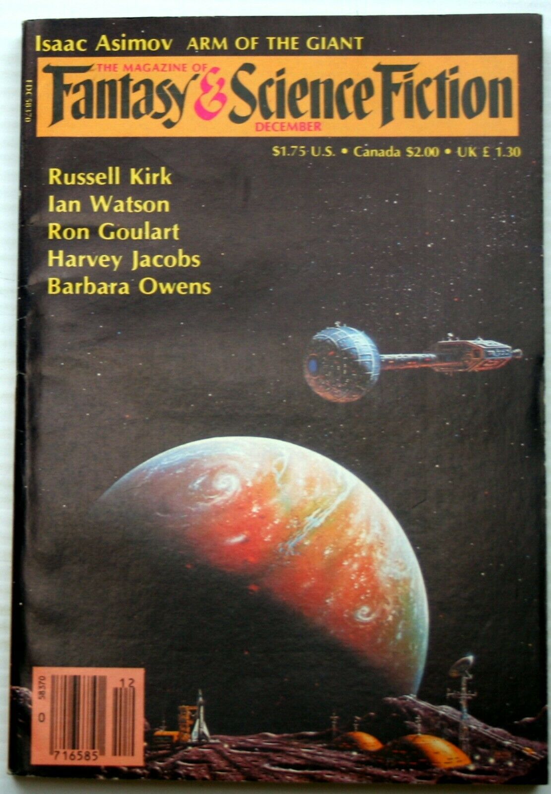 FANTASY & SCIENCE FICTION Magazine 12/1983 WATSON~KIRK~GOULART~JACOBS~OWENS~MAY