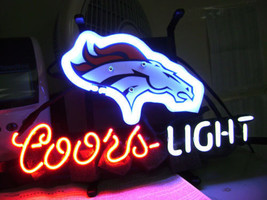 NFL Denver Broncos Coors Light Football Neon Light Sign 14&quot;x 8&quot; [High Qu... - $74.00