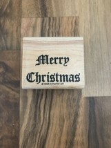 MERRY CHRISTMAS Saying Rubber Stamp by STAMPIN UP 1993 Vintage Stamp - $11.29