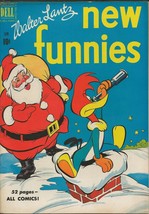 New Funnies #167 ORIGINAL Vintage 1951 Dell Comics Woody Woodpecker Santa Claus image 1
