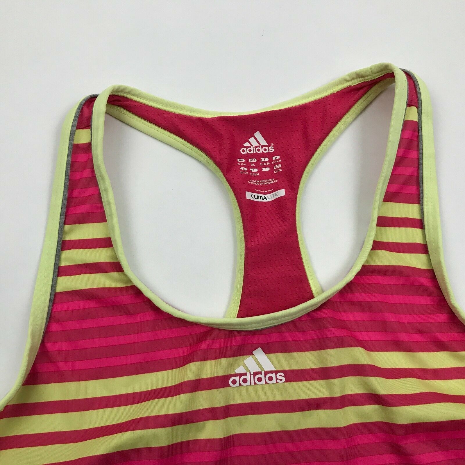 Adidas Climalite Womens Racer Back Tank Top Size Xl Extra Large Pink Racerback Activewear Tops 8720