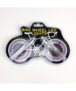 Bike Wheel LED Light Set of 2 Attaches to Wheel Cap 7 Flashing Settings ... - $15.68
