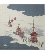 Kyoto Festival Japanese Art Wall Hanging Gion Matsuri Square Tablecloth ... - $29.69