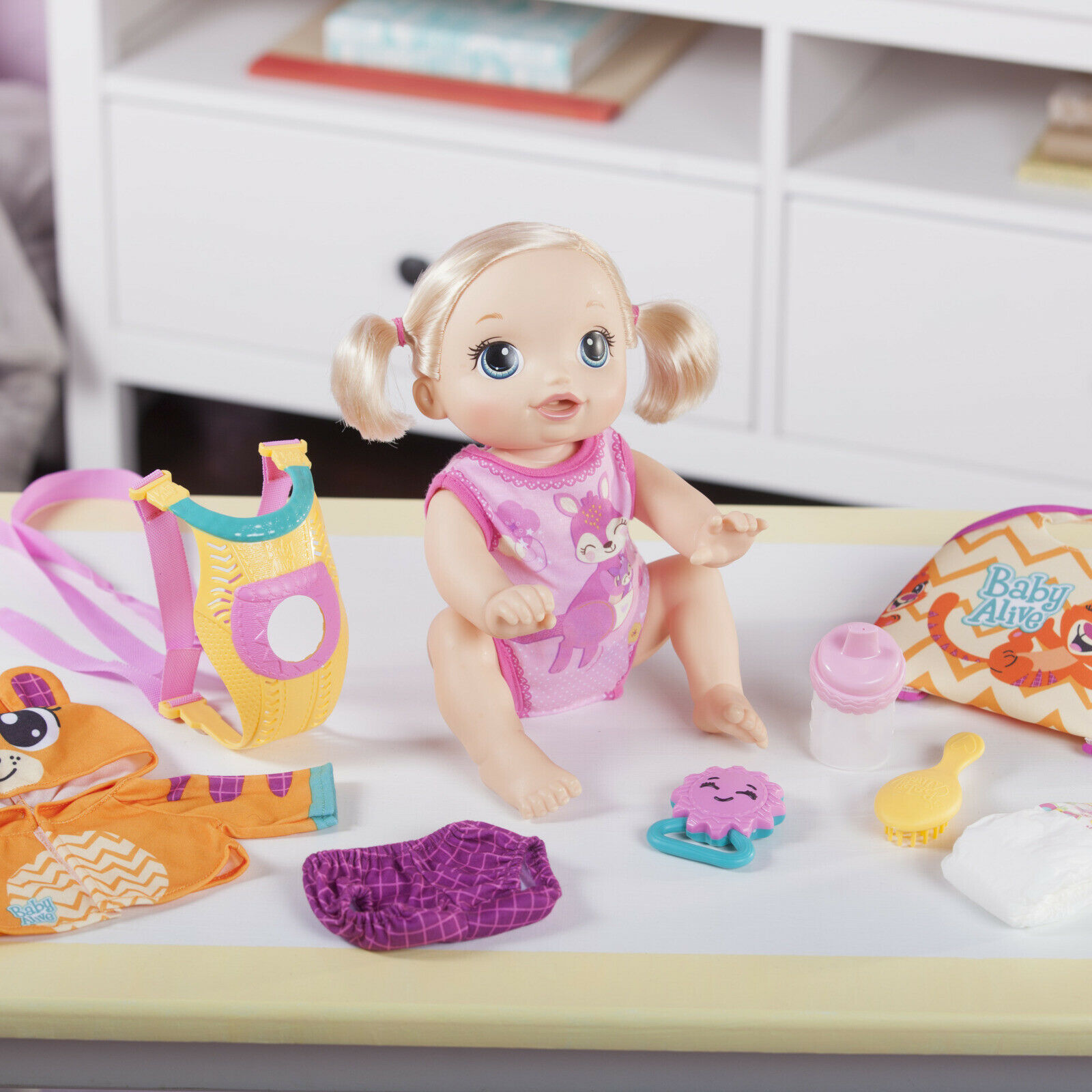 Baby Alive Baby Go Bye Bye Blonde Hair Doll, Ages 3 and up Baby Alive