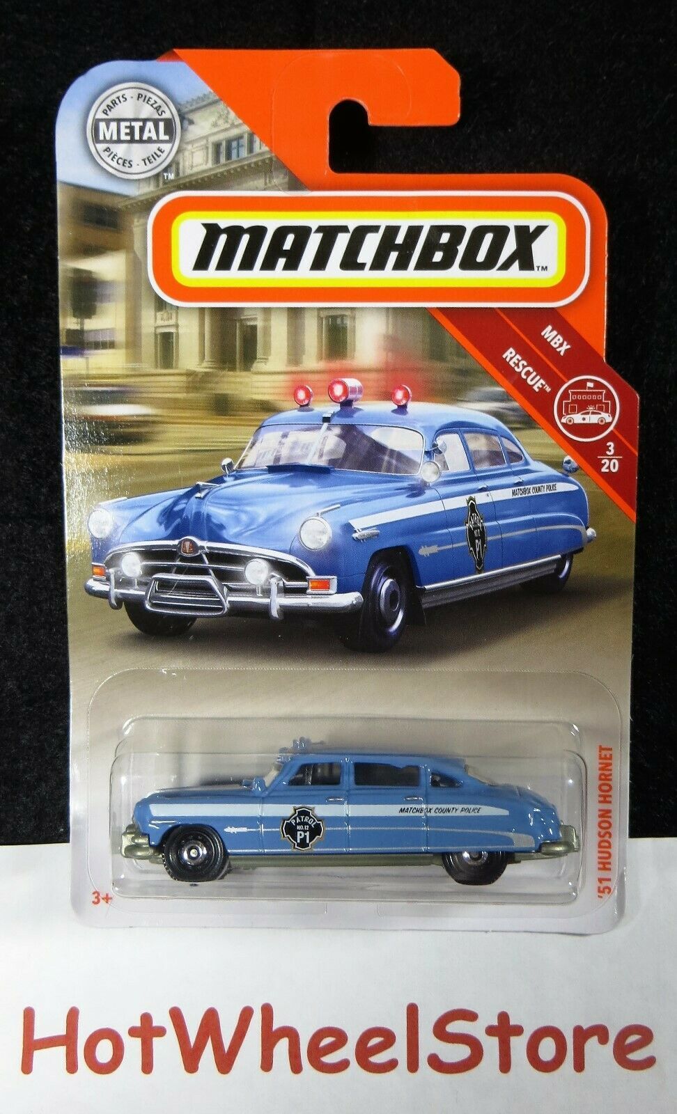 matchbox hudson hornet police car