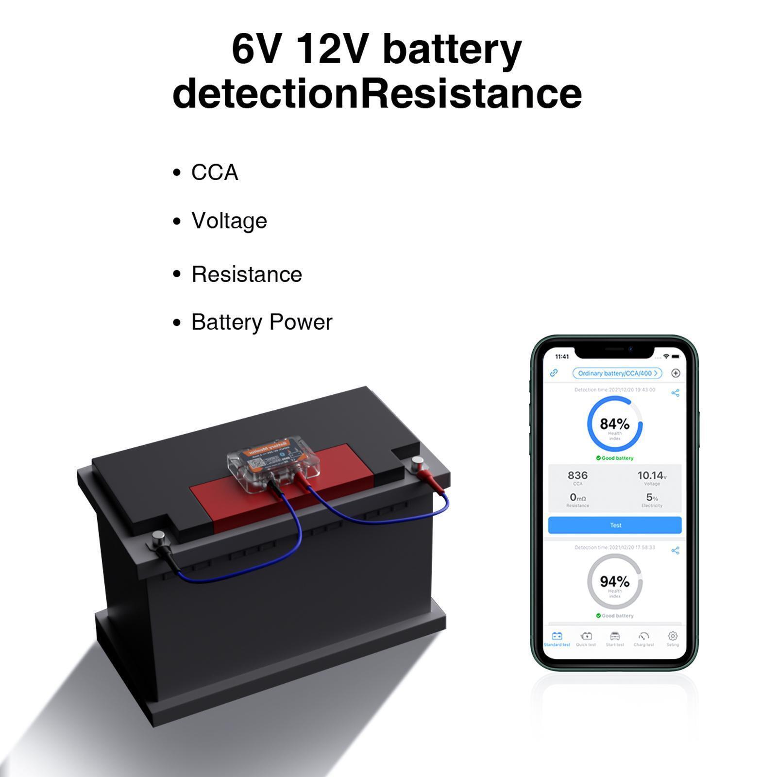 Wireless Bluetooth 4.0 12v Battery Monitory Bm6 With Car Battery Health