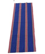 Lot of 2 Drapery Curtain Panels Blue Stripe Mexican Blanket Style Serape... - $58.41