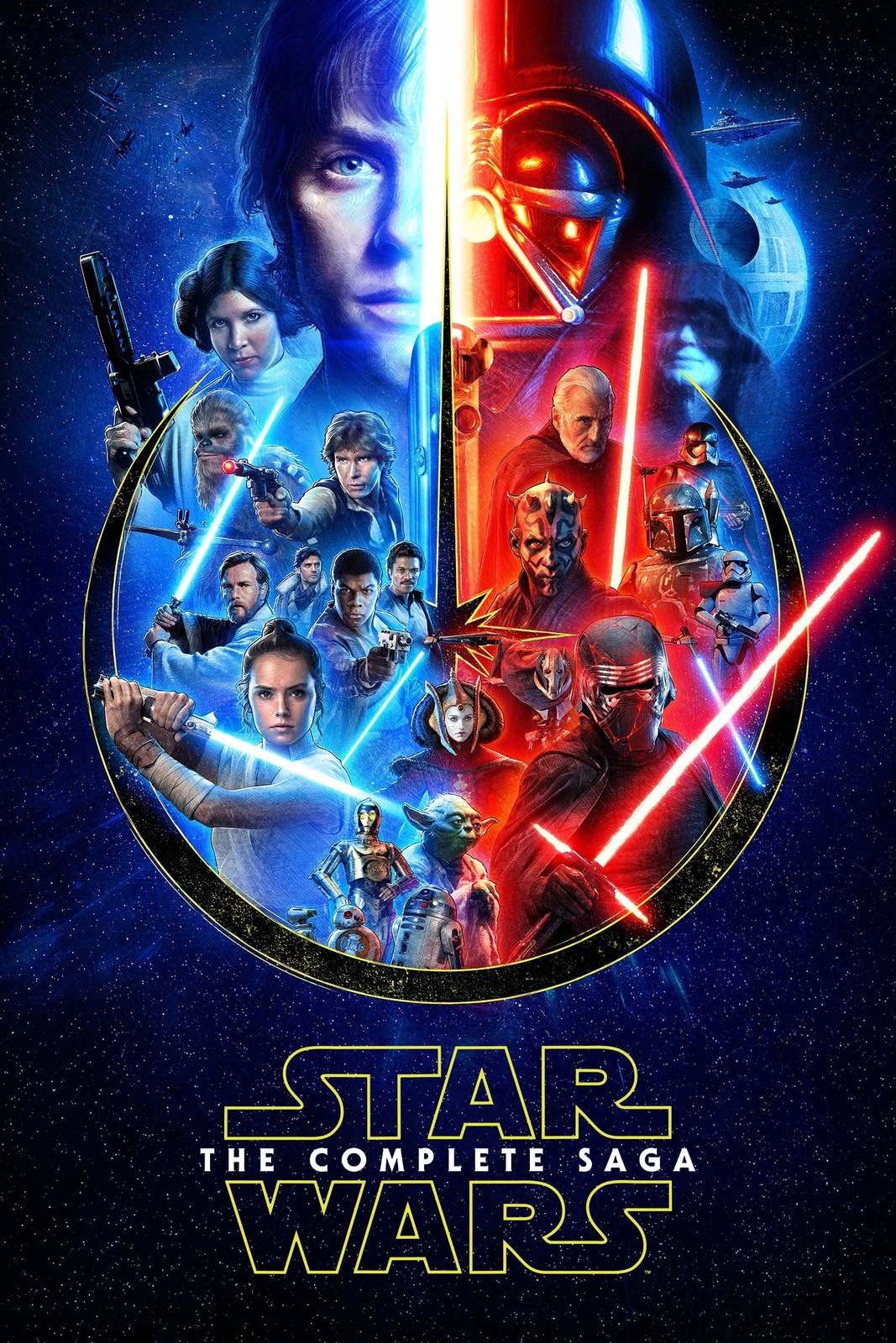 Star Wars The Skywalker Saga Poster Disney Plus Art Print Size 24x36 27x40
