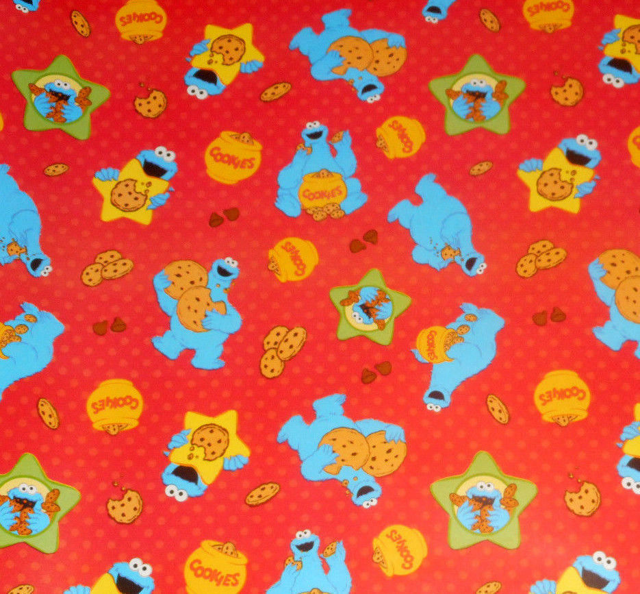 SESAME STREET ELMO COOKIE MONSTER BABY GIFT WRAPPING PAPER 12.5 SQ FT