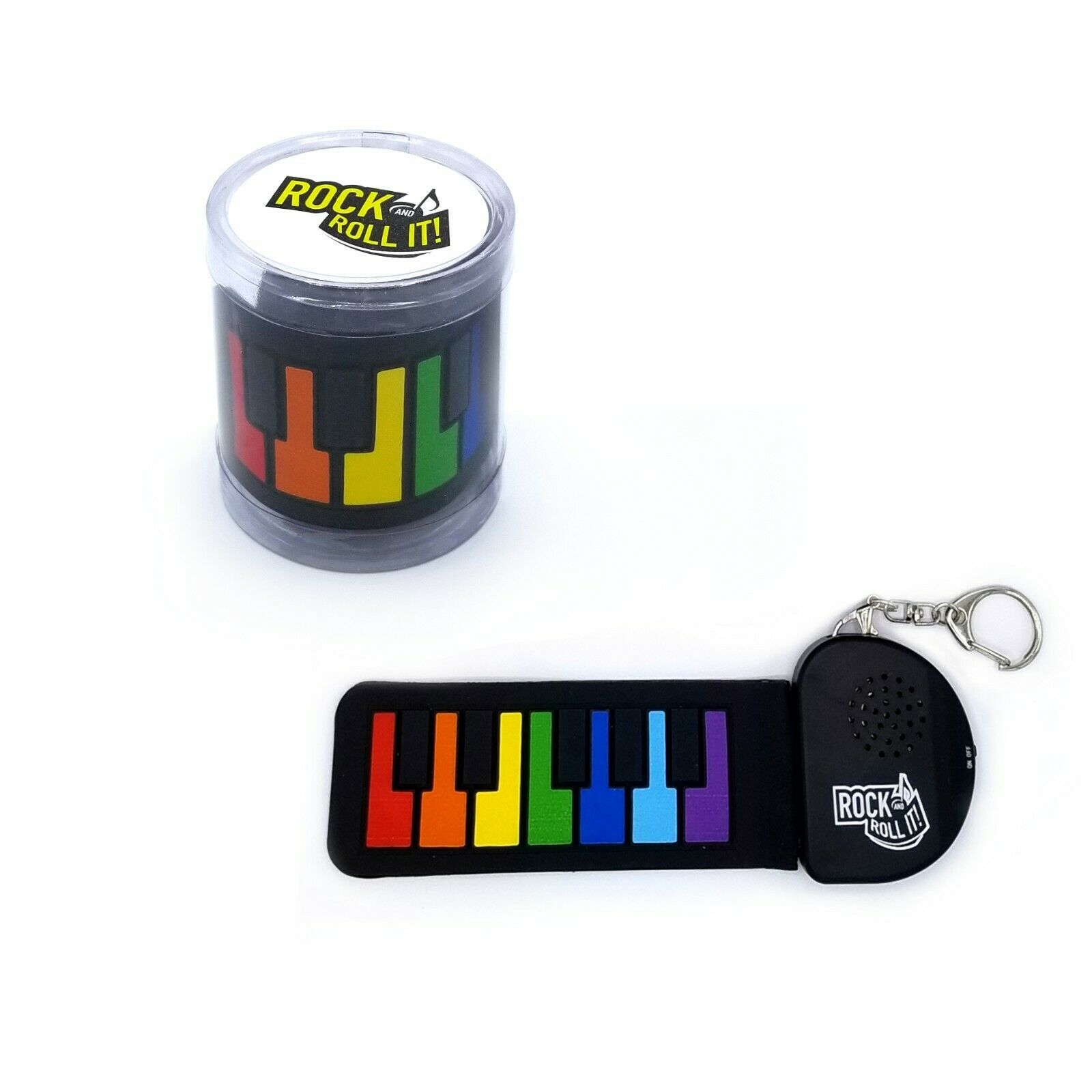 Micro Rainbow Piano. Mini Size Color Piano. Portable Silicone Pad + Key Chain
