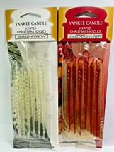 2 YANKEE CANDLE SPARKLING CINNAMON &amp; SNOW SCENTED CHRISTMAS ICICLES TREE... - $9.27
