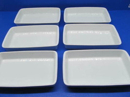 Wedgwood Korean Air KwangJuyo 7.5&quot;X4.5&quot; White Rectangular Dishes Set Of ... - $89.10
