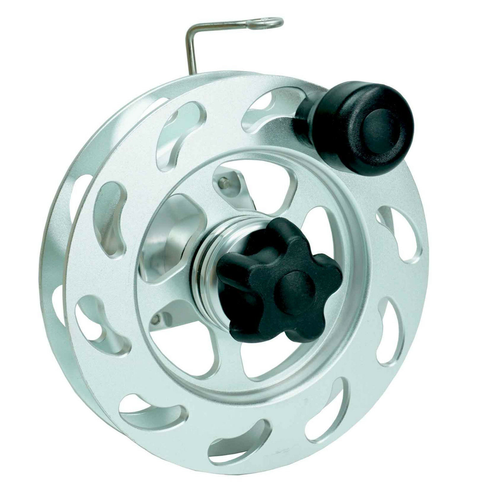 Aluminum Teaser Reel 8" Silver Rail Mount Big Game Reel Offshore Fishing Fishing