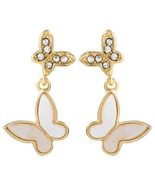 Butterfly Gold color Drop Earrings - $15.00