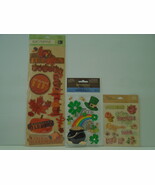 3 Packages of Holiday 3-D Holiday Stickers - Thanksgiving, Saint Patrick... - $11.99
