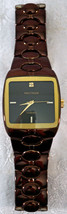 Waltham men’s watch Gloss brown with gold plated bezel 12 o clock diamond marker - $49.99