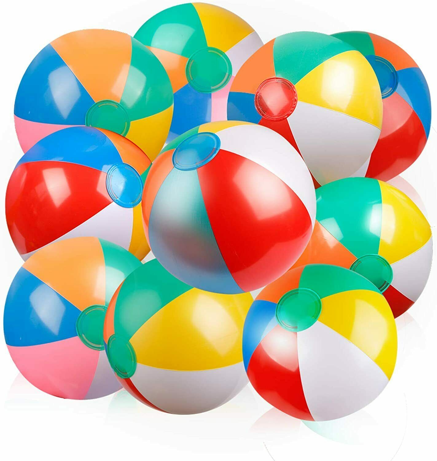 Beach Ball Classic Rainbow Color Birthday Pool Party Favors Summer for