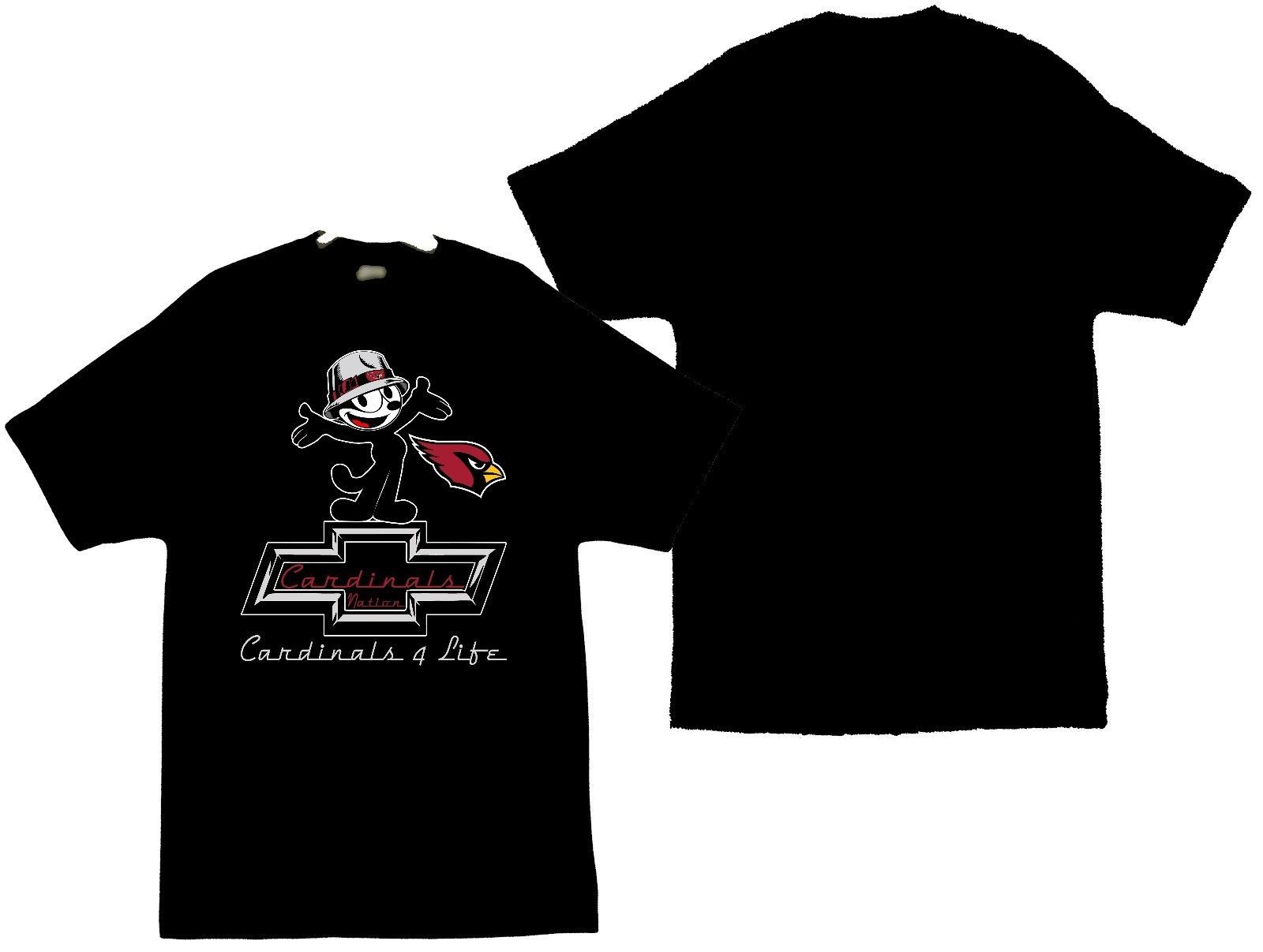 Felix The Cat Chevrolet With The Arizona Cardinals Logo Men's T-Shirts