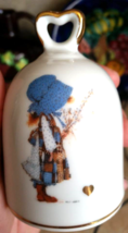 Vintage Holly Hobbie Blue Girl Porcelain Bell American Greetings Japan - $18.00
