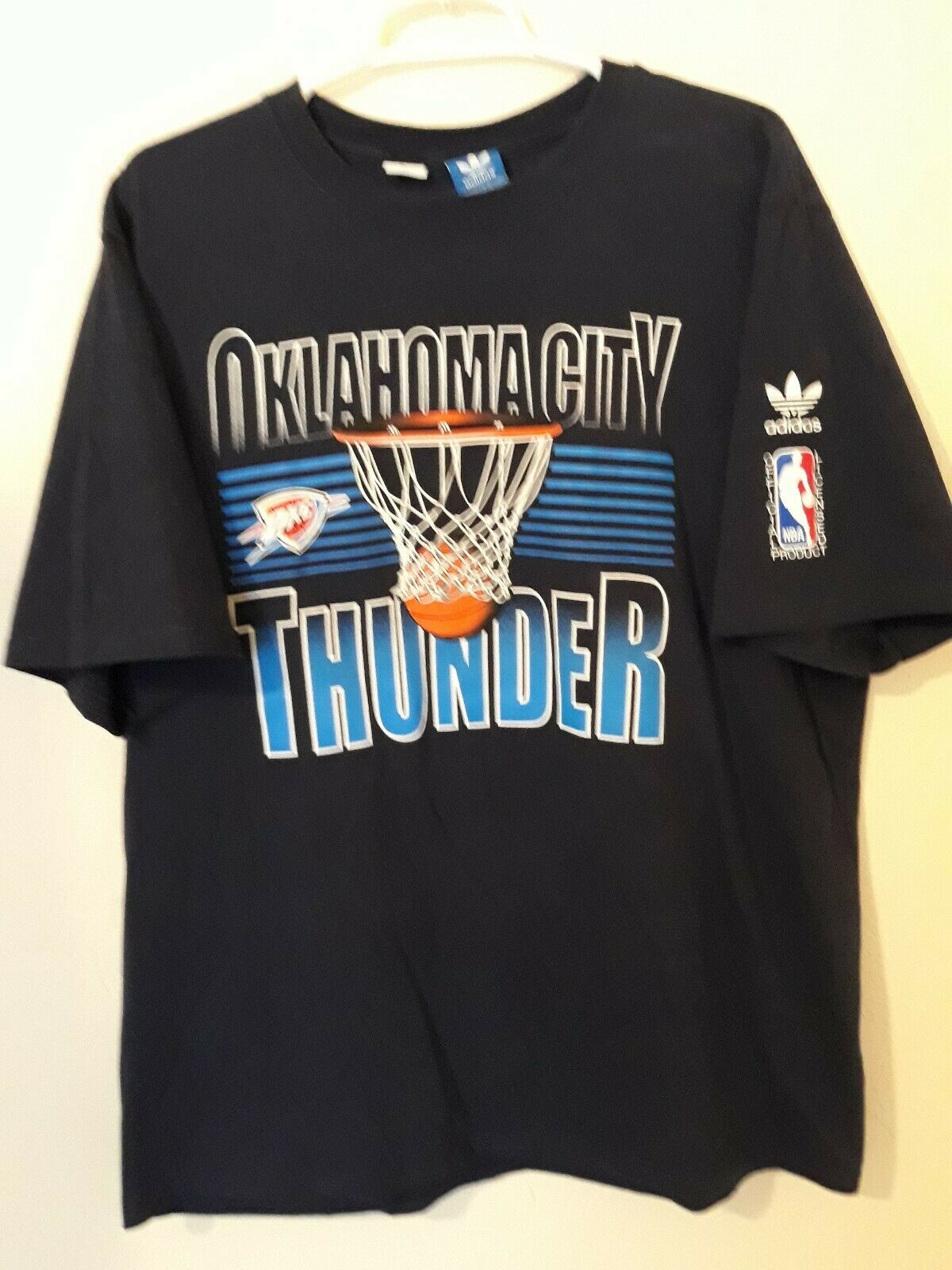 Oklahoma City Thunder Adidas Tshirt XL OKC BasketballNBA