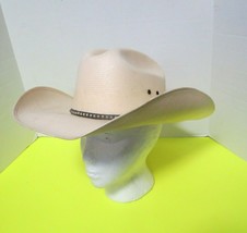 Resitol George Strait 10X Shantung Panama Straw Western Cowboy Hat Ivory 6 3/4" - $94.00