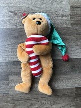 Vintage Ty Beanie Babies Christmas Bear with Hat &amp; Candy + Tags —“Tasty”... - $8.59
