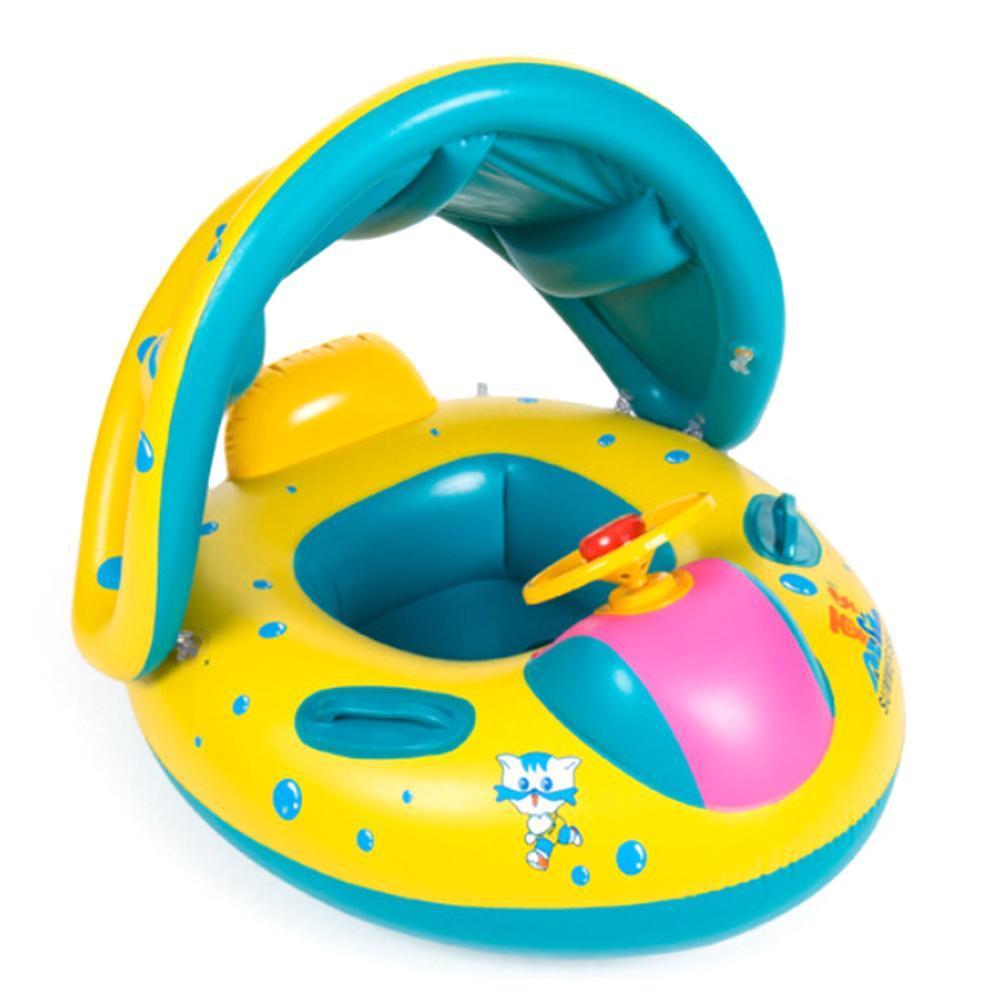 Safety Baby Child Infant Swimming Float Inflatable Adjustable Sunshade