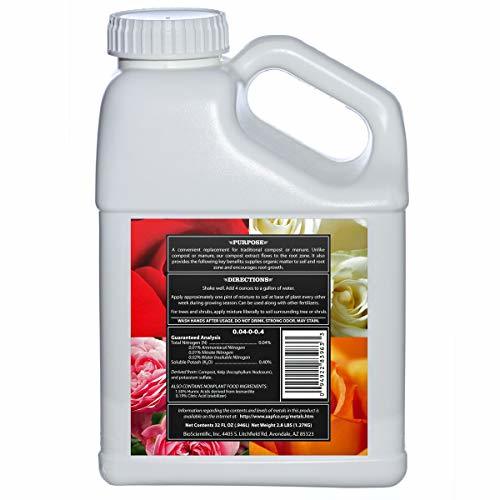 Great Big Roses Organic Rose Food Fertilizer, All Natural Liquid
