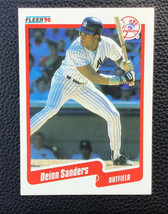 1990 Fleer Deion Sanders Baseball #454 New York Yankees Cowboys Falcons Braves - $5.93
