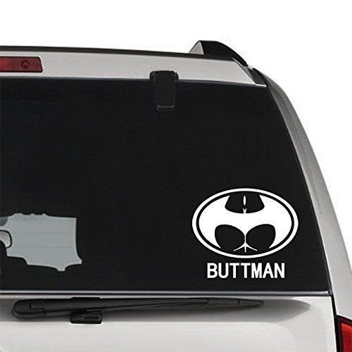 Buttman Funny Batman Logo Vinyl Sticker Van Laptop Wall Car Window Decal Hot Graphics Decals